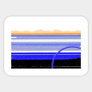 Abstract landscape digital painting Sticker